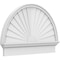 Ekena Millwork Half Round Sunburst Architectural Grade PVC Combination Pediment, 36"W x 24-3/4"H x 2-3/4"P PEDPC036X250HRO01 - alternate 1